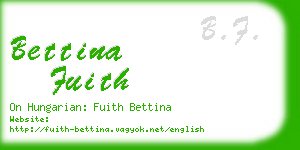 bettina fuith business card
